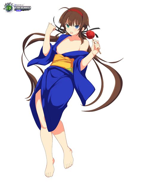 Senran Kaguraryoubi Cutesexy Blue Yukata Matsuri Hd Vector V2 Ors