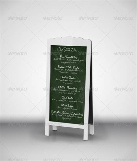 Chef Menu Chalkboards Mock Up Graphics Graphicriver