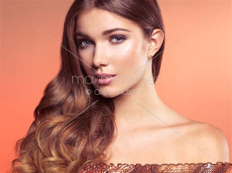 Photo Of Natural Beauty Portrait Of Young Woman With Freckles Stock
