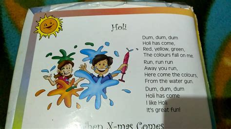 Rhyme On Holi Festival In English For Nursery Kids And Primary Kids In