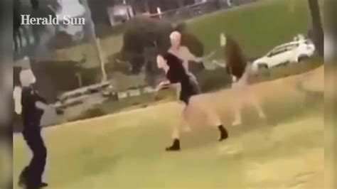 St Kilda Beach Police Officer Caught On Camera Kicking Girl To The Ground Herald Sun