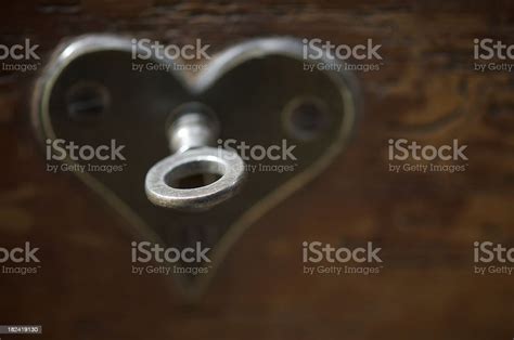 Old Fashioned Key In Heartshaped Lock Stock Photo Download Image Now