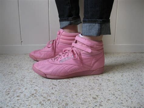 80s High Top Reeboks In Bubblegum Pink Size By Sillyrabbitvintage