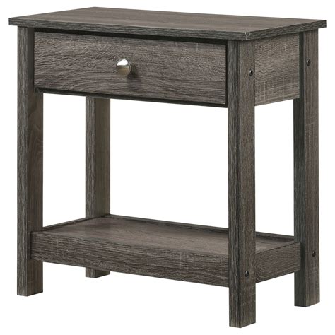 Crown Mark Skyler Contemporary 1 Drawer Nightstand Royal Furniture Nightstands