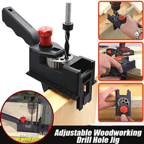 38pcs Woodworking Dowel Jig Kit Punch Locator Straight Oblique Hole