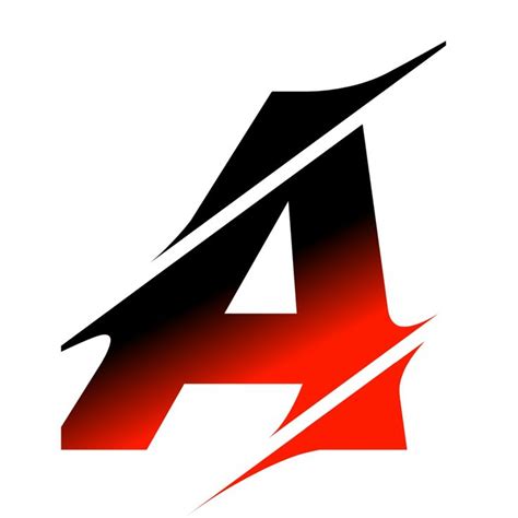 Alphabet A To Zblack And Red Font Photo Logo Design Light Background