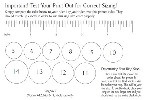 18 Useful Printable Ring Sizers Kittybabylovecom Women Clothing