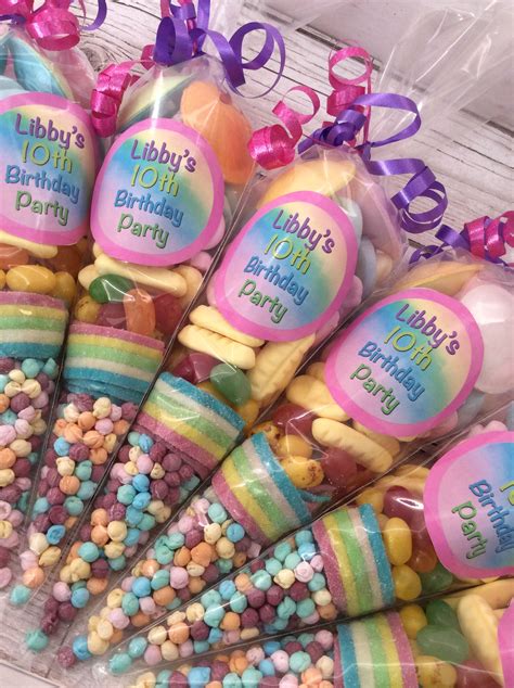 Rainbow Sweet Cones Party Candy Bags Sweet Cones Sweet Cones Ideas