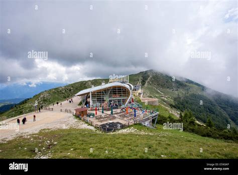Cable Car Station At Top Of Monte Baldo Malcesine Italy Stock Photo