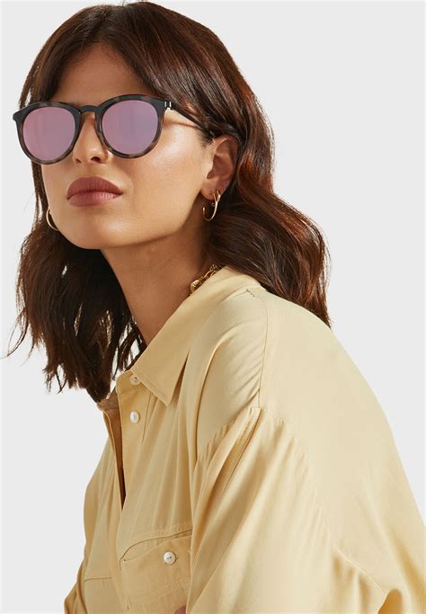 Buy Le Specs Brown No Smirking Round Sunglasses For Women In Mena Worldwide