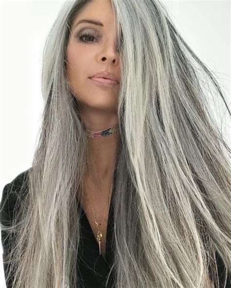 Annikavon Holdt Long Gray Hair Silver Hair Color Beautiful Gray Hair