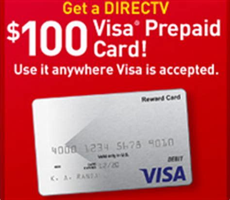 Known as a credit card expert, he has been featured on tv and in various. DIRECTV $100 VISA Prepaid Gift Card Bonus