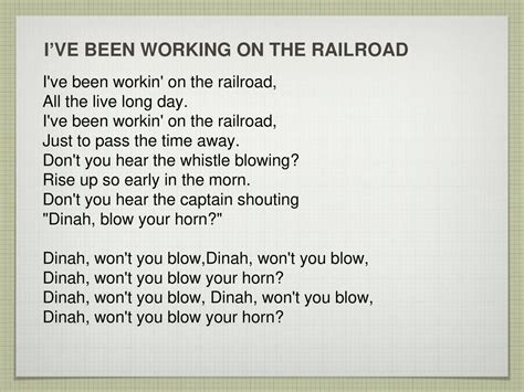 9 I Ve Been Working On The Railroad Lyrics Probjodesam