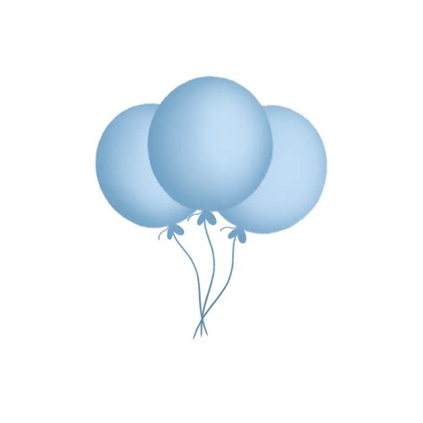Blue Balloon Clip Art Baby Birthday Download Digital Boy Etsy