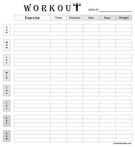 Best Workout Schedule Gym Schedule Weekly Workout Plans Month