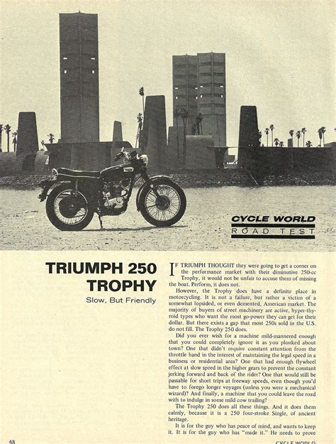 1968 1970 Triumph Tr25w Trophy 250 Trophy