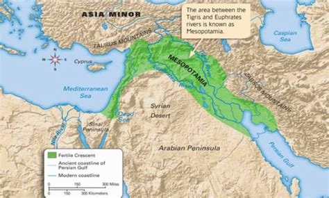 Tigris And Euphrates River Map Mesopotamia