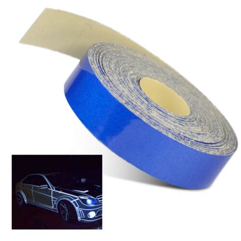 Blue 5m X 1cm Reflective Stripe Sticker Tape Car Truck Body Self