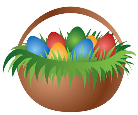 Painted Easter Basket With Easter Eggs Png Picture Gallery