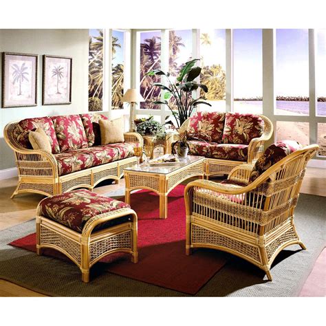 Rattan Sunroom Furniture In Fronthouse
