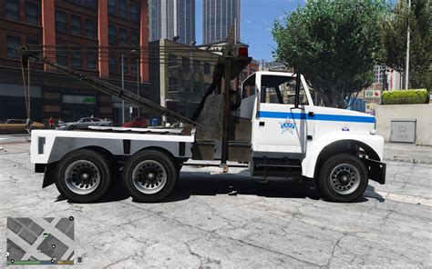 Gta 5 real life mod ace towing using our brand new freightliner m2 crew cab rollback flatbed tow truck wrecker to tow a. Chicago Police Tow Truck - GTA5-Mods.com