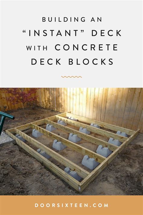 Building An Instant Deck With Concrete Deck Blocks Artofit