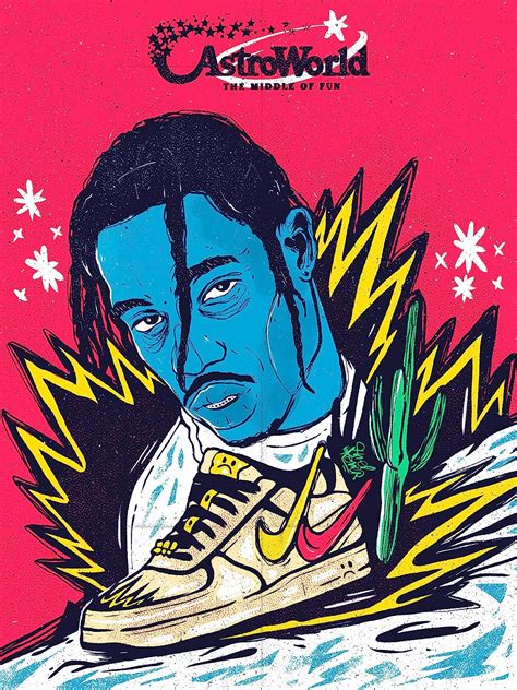 Travis Scott Poster Hip Hop Poster Rapper Retro Music Poster Wall Art