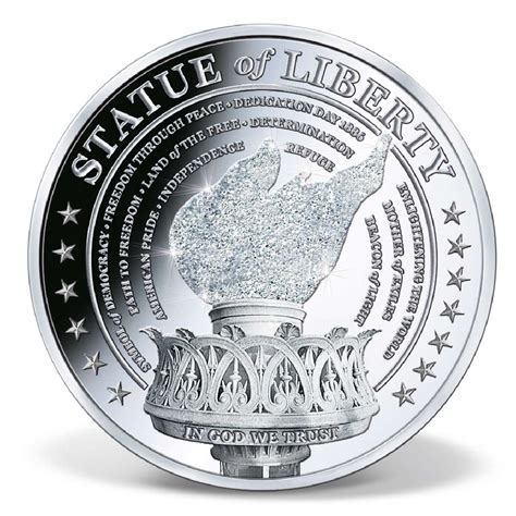 Statue Of Liberty 1886 Commemorative Coin Silver Plated Silver