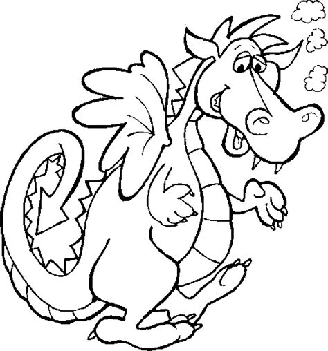 Funny Dragon Coloring Pages