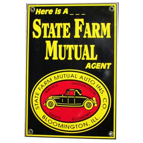 State Farm Insurance Co Tin Sign