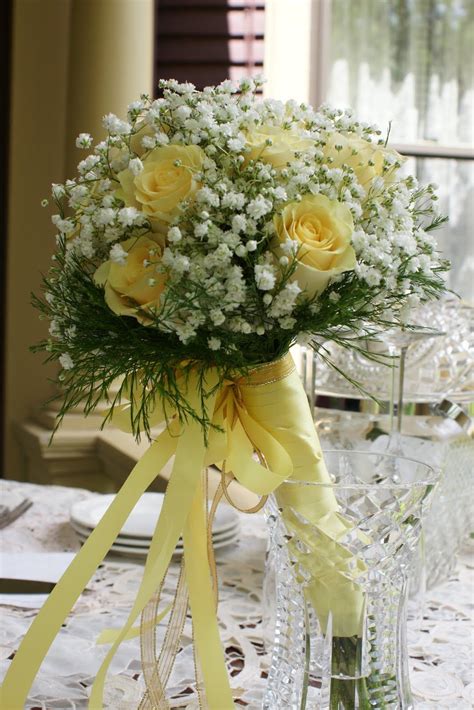 Yellow Roses And Babys Breath Bouquet Zahra Blog