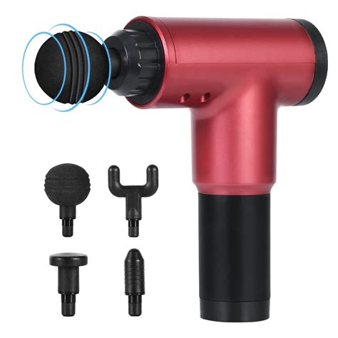 Red Personal Massage Gun Handheld Percussion Deep Tissue Massager For Sore Muscle And