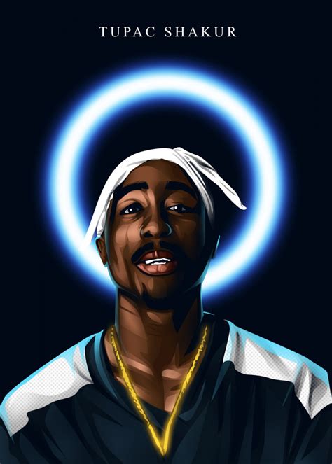 Tupac Shakur Poster Print By Sundanese Artwork Displate In 2020