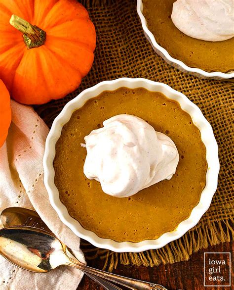 Crustless Pumpkin Pie Gluten Free Lower In Carbs