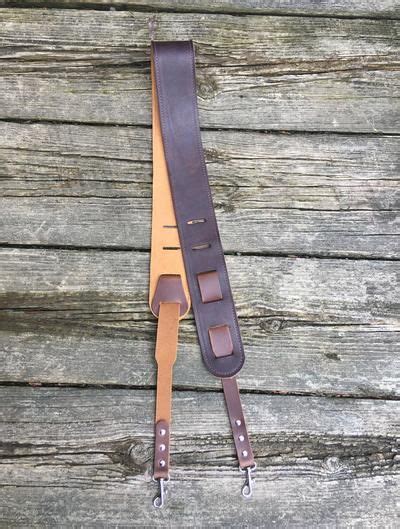 Leather And Suede Banjo Strap With Clip Attachment Banjo Strap