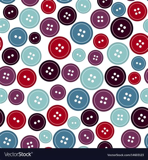 Seamless Pattern With Sewing Buttons Royalty Free Vector