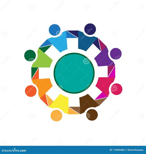 Teamwork Group Of Business People Logo Stock Vector Illustration Of