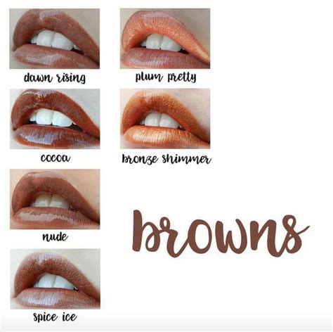 Lipsense Browns Lip Colors Brown Shades Color Collage