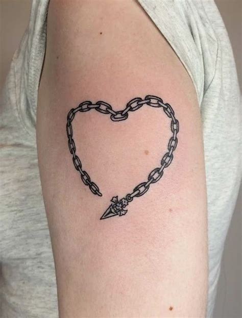 Kurapika Chain Heart Tattoo Tattoos For Women Chain Tattoo Classy