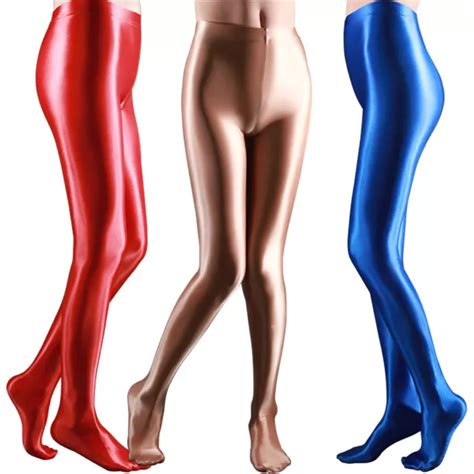 Sexy Women Plus Size Silky Tights Stockings Satin Glossy Pantyhose Shiny Hosiery 1169 Picclick