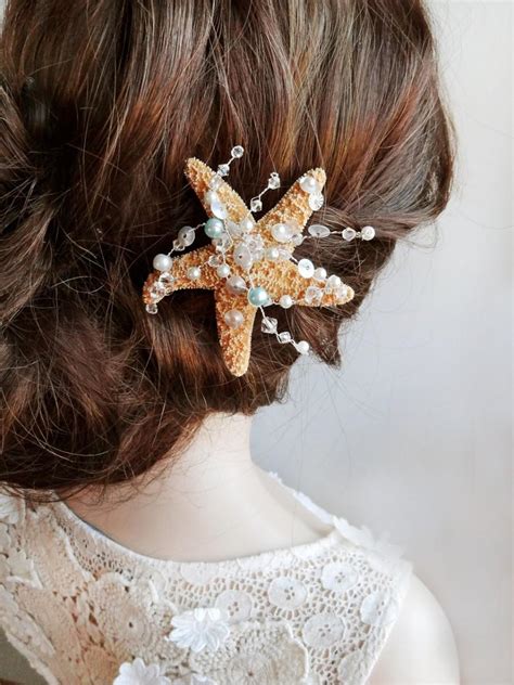 Starfish Hair Clip Starfish Hair Pin Ocean Jewelry Beach Wedding