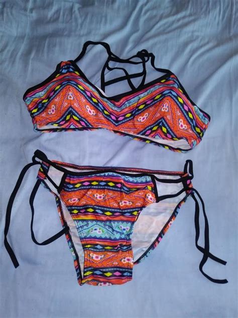 70 Off 2021 Ethnic Womens Printed Strappy Bikini Set In Colormix