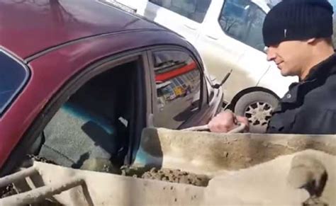 Angry Husband Fills Wifes Car With Cement Video Goes Viral