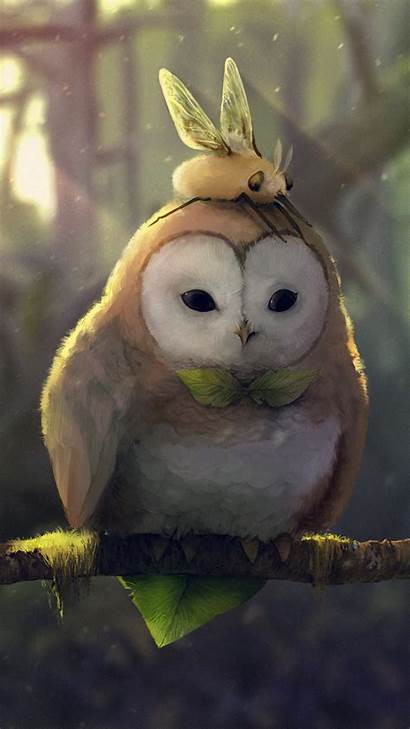 Owl Tranquil Fantasy Wallpapers Iphone Deviantart Mobile