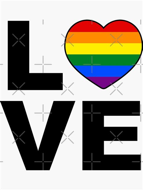 Love Pride Heart Sticker For Sale By Skr0201 Redbubble