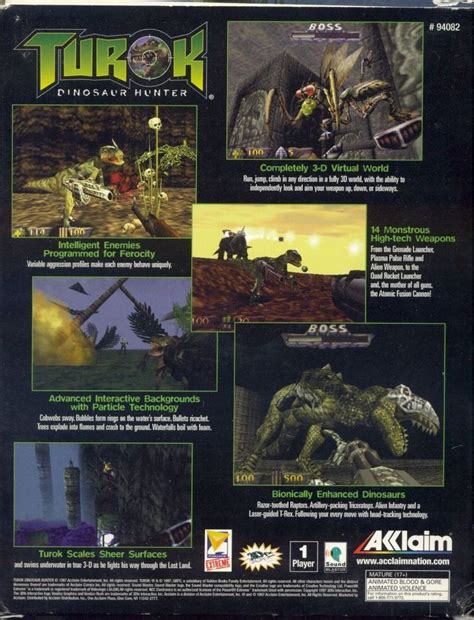 Turok Dinosaur Hunter 1997 Nintendo 64 Box Cover Art MobyGames