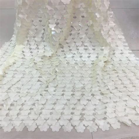 African Tulle Lace Fabric 3d Flower Fabric 2018 High Quality Lace Fabric Fashion Wedding Party