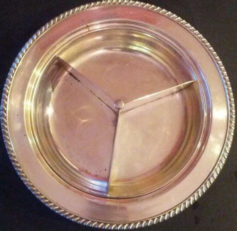 Vtg Sheffield Silver Co Usa Epc 536 Divided Insert Serving Bowl Silver