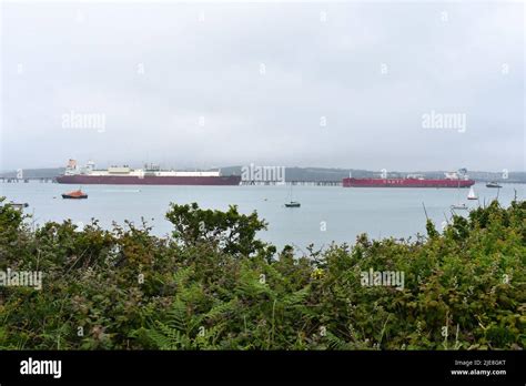 Tankers Docked At South Hook Lng Terminal Milford Haven Waterway