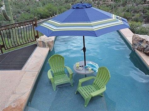 Inter Fab 16 Pool Lifestyle Table With Umbrella Hole Pebble Ws 16